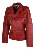Womens Leather Biker Jacket - 72099 combinations